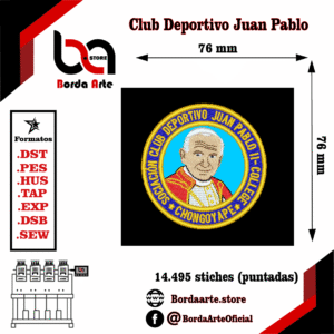 #ClubDeportivoJuanPablo #FútbolPeruano #BordadoDeFútbol #BordadoComputarizado #BordadoDigital #BordadoAplique #BordadoDeportivo #EmbroideryDesign #BordadoProfesional #BordadoPersonalizado #DiseñosDeBordado #EspírituDeportivo #UniformesDeportivos